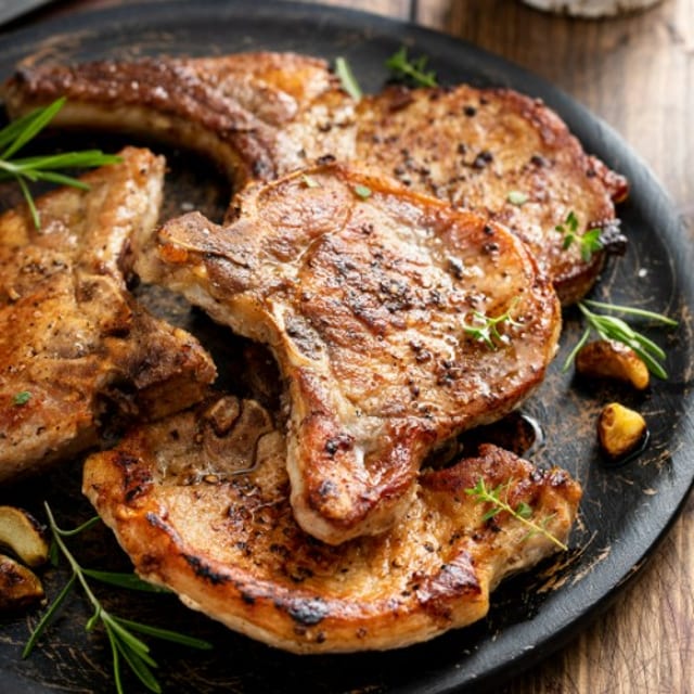 Pork Chop Rice Plate.