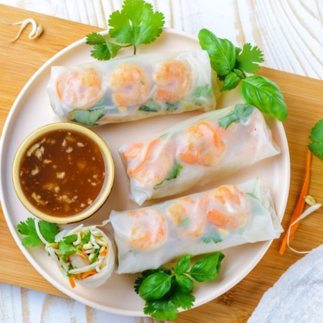 Shrimp Wrap with Rice Paper.