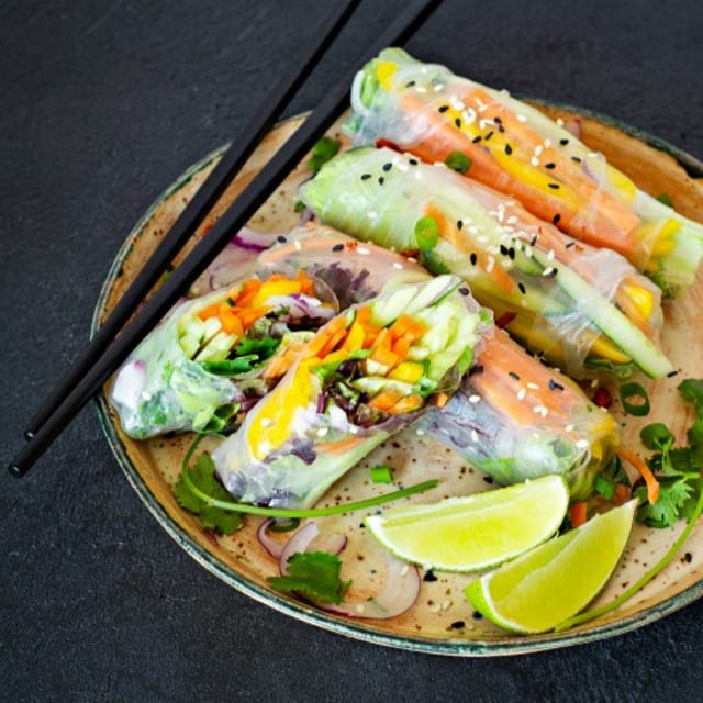 Shrimp Paste Wrap with Rice Paper.