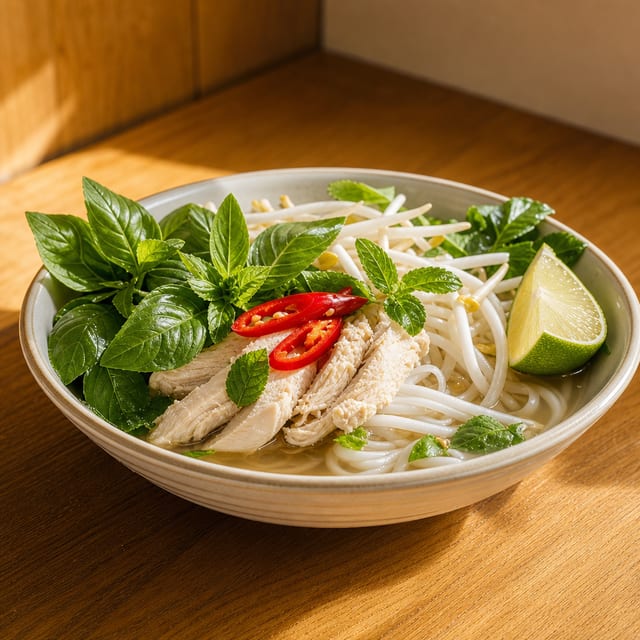 Grilled Shrimp Rice Noodle.