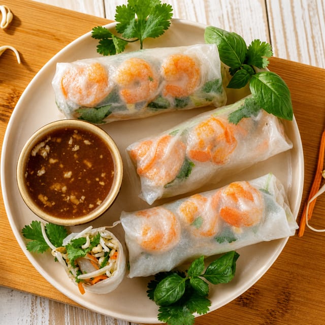Shrimp Wrap with Rice Paper.