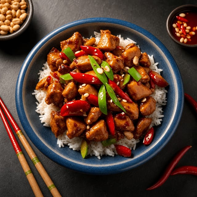 Vegetarian Tofu Rice Plate.