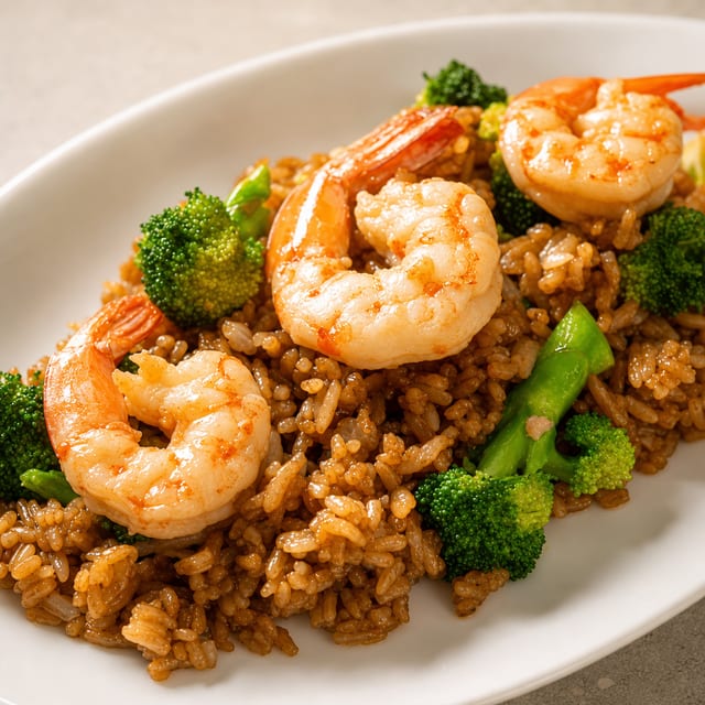 Shrimp Rice Plate.